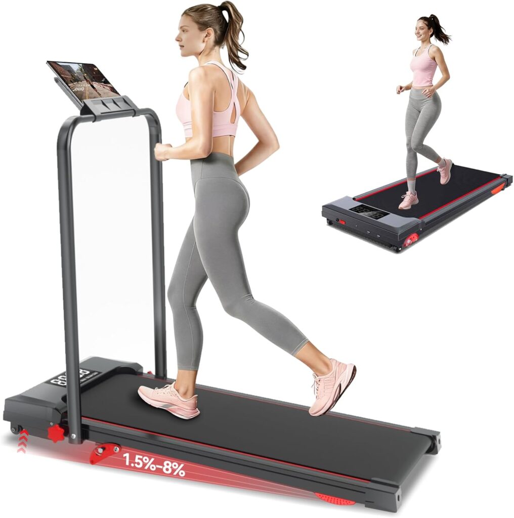 Walking Pad with Handle Bar and Incline, 3 in 1 Under Desk Treadmill with Hiking Mode, 2.5HP Low Noise Walking Treadmill Pad with Remote Control,Portable Treadmills for Home Office, Led Display