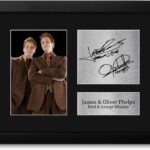 HWC Trading James & Oliver Phelps Harry Potter Fred & George Weasley Framed Gifts Printed Signed Autograph Picture for Movie Memorabilia Fans – US Letter Size