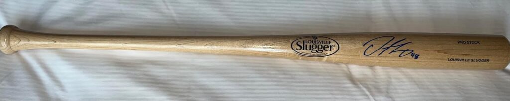 Ivan Herrera Cardinals Autographed Signed Blonde Baseball Bat Beckett Witness Hologram