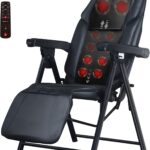 Foldable Electric Massage Chair with Heat FR-M25D Full Body Massage Portable Adjustable Backrest Height Neck Position Suitable for Heights from 59 in to 79 in