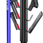 Docking Station Holder Freestanding Vacuum Stand Rack Compatible with V15 Detect, V11 V10 V8 V7 V6 Cordless Vacuum Cleaners, Floor Docking Station Metal Organizer Bracket with 6 Hooks