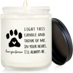 Craftique Dog Memorial/Sympathy Gifts for Loss of Dog- Handmade Sympathy Candle- Pet Memorial Gifts for Dogs Cats, Condolence Bereavement Gift for Loss of Pet, 7oz