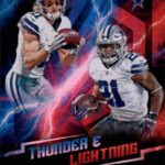 2018 Panini Playoff Thunder and Lightning #2 Cole Beasley/Ezekiel Elliott Dallas Cowboys NFL Football Trading Card