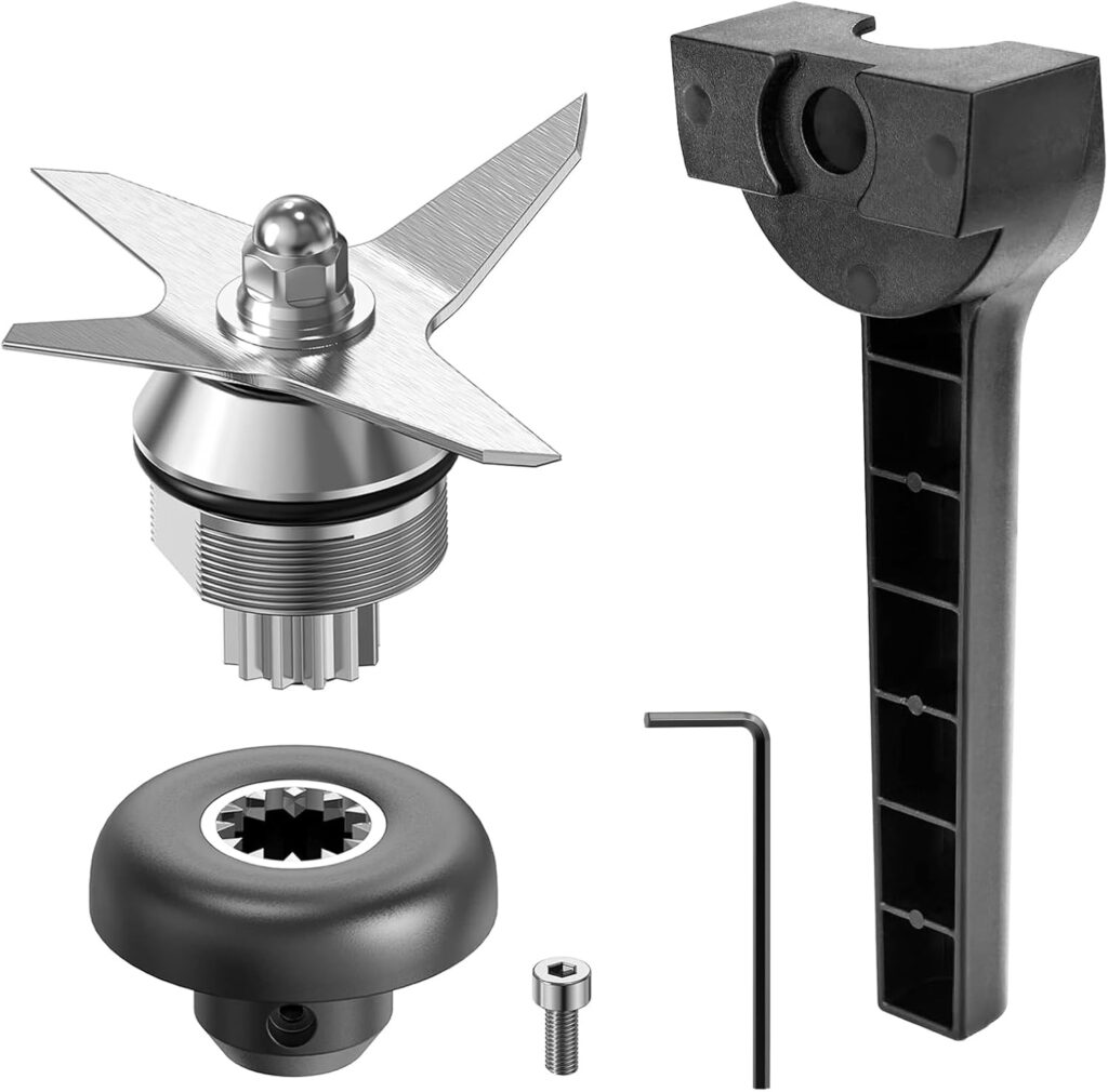 Blade Replacement Parts Kit Compatible with Vitamix, Blender Wet Blade Replacement Assembly with Wrench and Drive Socket Replacement for Vitamix 64oz and 32oz Container