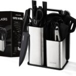 Knife Set with Block,16-Piece Kitchen Knives Stainless Steel,Pro-Sharpened for Cooking,Slicing,Mincing,Dicing,Black