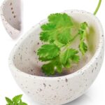 2025 New Handmade Ceramic Herb Stripper Bowl, Herbs Stripper Bowl Ceramic, Hamblin Brothers Herb Stripper, Efficient Herb Peeling Cup for Salads & Cooking,Different Round Hole Sizes Suitable Leafy (A)