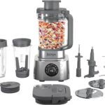 Ninja Blender & Food Processor Combo, Foodi Power Blender System for Smoothies, Bowls, Spreads & Shakes, 6 Functions, 72-oz Pitcher, To-Go Cups, Silver, SS401
