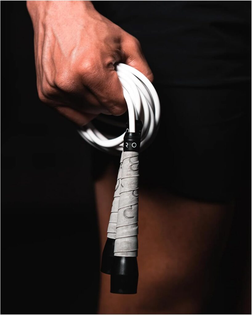 BOXROPE, A Jump Rope Made For Boxing, Tangle-Free, 15% Heavier Than A Normal PVC Rope, Boxer Jump Rope, Adjustable, Includes Grip Tapes For More Grip, Skipping Rope for Boxers, Premium Quality