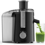 Juicer Machines, SiFENE Compact Centrifugal Extractor, Juice Maker for Vegetable and Fruit with 3 Speed Setting, Non-BPA, Easy to Clean, Black