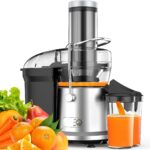 1200W Juicer Machines with 3.2″ Feed Chute for Whole Fruits and Vegs, Dual Speeds Centrifugal Juice Extractor, Heavy Duty Full Copper Motor, 35oz Large Juice Jug, Easy to Clean, BPA-Free