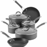 Circulon 83903 Radiance Hard Anodized Nonstick Cookware Pots and Pans Set, 10 Piece, Gray