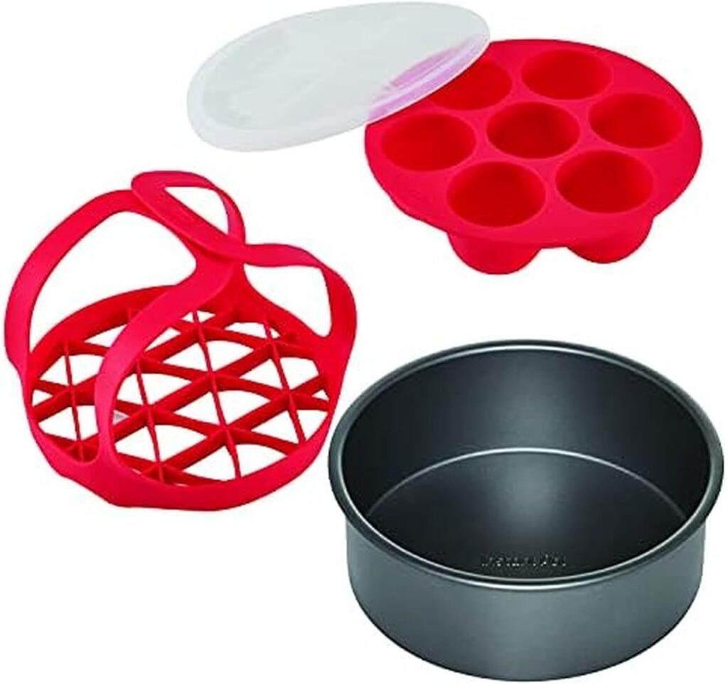 Instant Pot Official Cooking and Baking Set, Fits 6QT/8QT Electric Pressure Cooker and Duo Crisp Air Fryer Lid Combo, 4-Piece, Muticolored