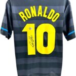 Ronaldo Nazario Signed Inter Soccer Jersey #10, with Beckett COA Grey
