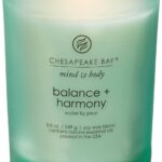 Chesapeake Bay Balance + Harmony Scented Candle Water Lily Pear Fragrance 50 Hours Burn Time Warm & Decorative Soy Wax Blend