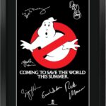 HWC Trading Ghostbusters Movie Poster The Cast Signed 16″ x 12″ Framed Gift Printed Autograph Film Print Photo Picture Display – 16 x 12 Inches Framed