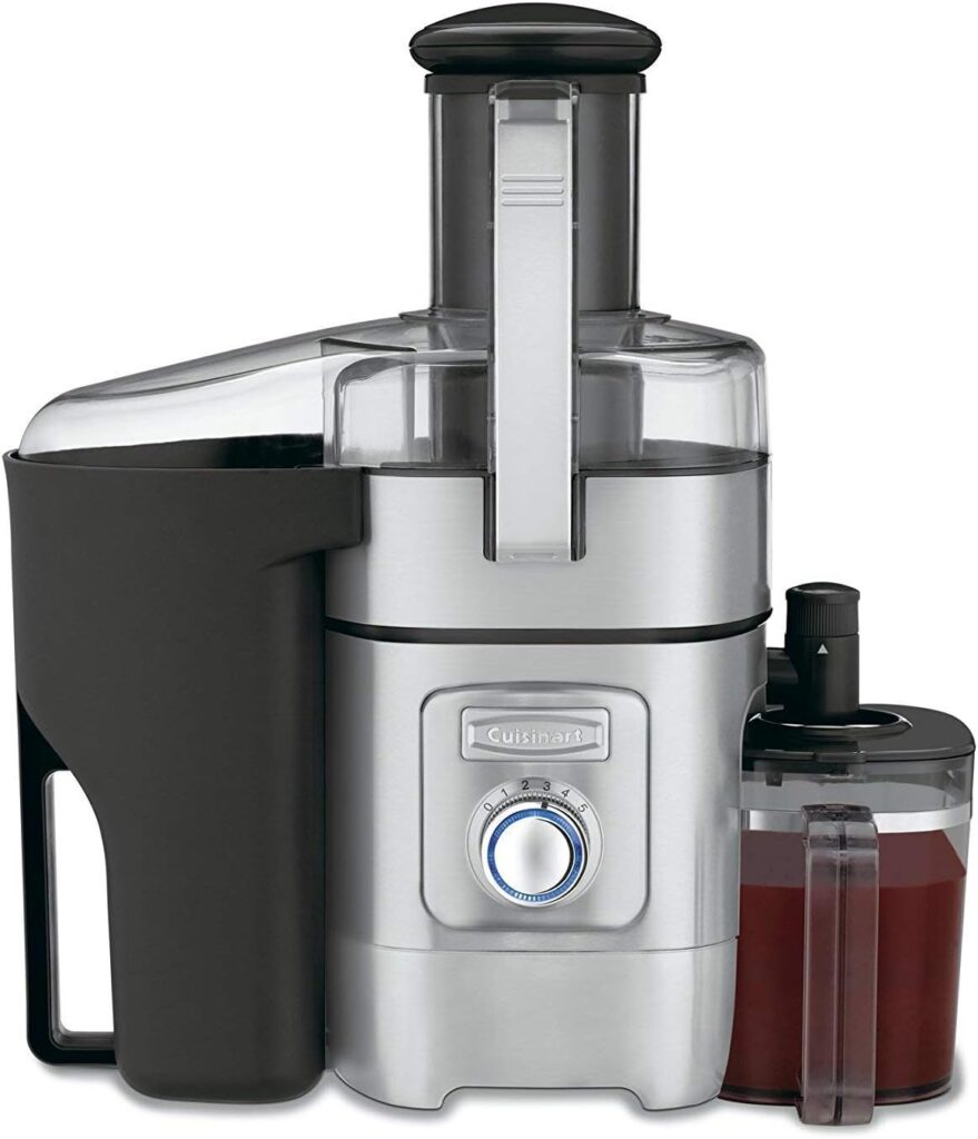 Cuisinart Juicer Machine, Die-Cast Juice Extractor for Vegetables, Lemons, Oranges & More, CJE-1000P1,Silver/Black, 15.35″ x 11.8″ x 19.01″
