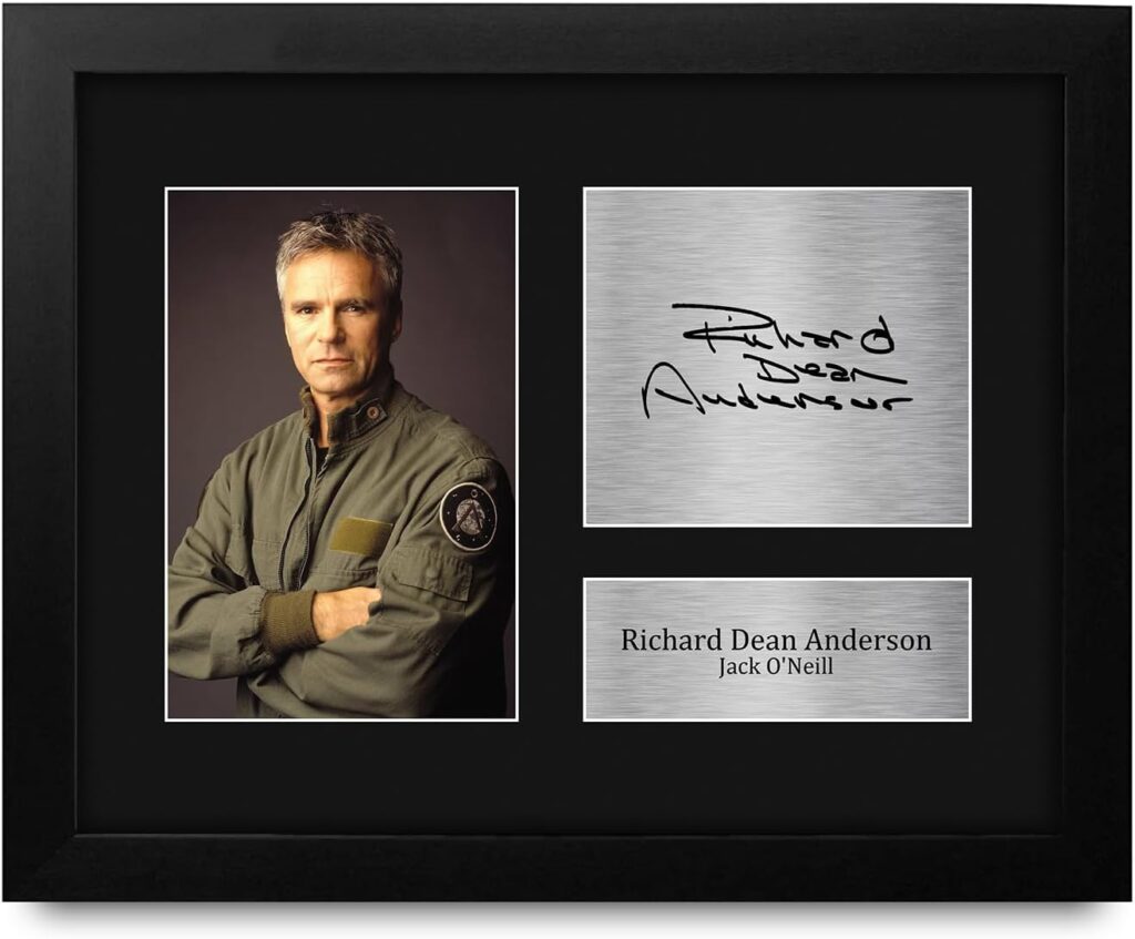 HWC Trading Richard Dean Stargate SG-1 Framed Gifts Printed Signed Autograph Picture for TV Show Fans – US Letter Size