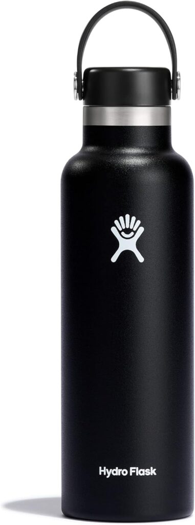 Hydro Flask Water Bottle – Insulated Stainless Steel – Non Spill, Leakproof in 21 Oz Black