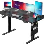 Marsail 48×24 Electric Standing Desk – Adjustable Height Computer Desk with Memory Presets, Storage Bag & Cable Management for Home Office & Gaming Workstations