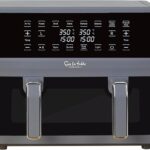 SUR LA TABLE KITCHEN ESSENTIALS 7-in-1 11-Quart Dual Basket Air Fryer, Digital LED Touchscreen Display with 8-Presets, Air Fry, Bake, Roast, Broil, Dehydrate, Keep Warm and Reheat in Minutes, 1700w