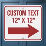 Custom Signs Outdoor, Personalized Metal Sign for Business, 12×12 inch Reflective Option, Rust Free Aluminum, UV Ink Printing, Durable/Weatherproof