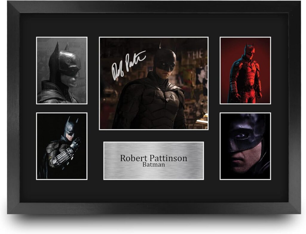 HWC Trading Robert Pattinson Batman Joker 16 x 12 inch (A3) Printed Gifts Signed Autograph Picture Display for Movie Memorabilia Fans – 16″ x 12″ Framed