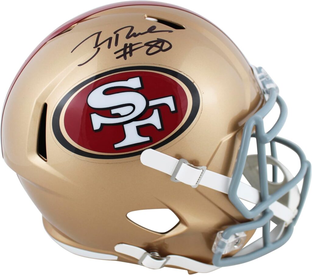 49ers Jerry Rice Authentic Signed Full Size Speed Rep Helmet Fanatics