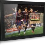 ORIMAMI Soccer Star Lionel Messi Luis Suarez Neymar Signed Picture Desktop Framed Photo Gift – with 35mm Film Recorded Scene Display of 2014/15 Champions League