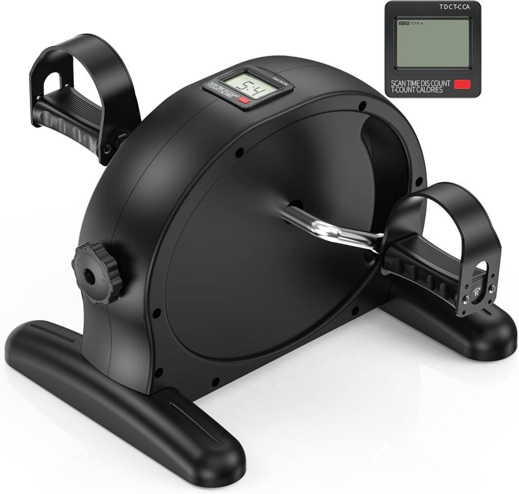 Padel Exerciser Mini Exercise Bike for Leg and Arm Cycling, Warm Up Exercise