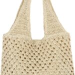 Oweisong Large Straw Beach Bag for Women Handmade Woven Raffia Tote Hobo Summer Shoulder Bag Vacation Handbag
