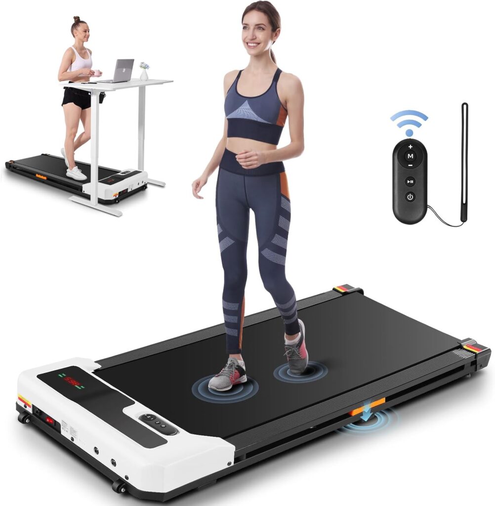 Walking Pad Treadmill – 3.0HP Quiet Under Desk Treadmill with Wide Running Belt, Portable Treadmills for Home/Office Small, LED Display & Remote Control for Walking, Jogging, Running