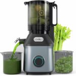 Cold Press Juicer, Juice Extractor Machine with 5.5″ Extra Large Feed Chute, 300W Slow Masticating Juicer for Whole Vegetables and Fruits, 1.8L Auto-Feed Time-Saver, Easy to Clean