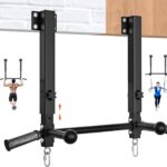 Upgraded-Joist Mounted Pull Up Bar, 800 lbs Heavy Duty Wall Mounted Chin Up Bar, Adjustable Height Pullup Bar for Garage, Basement, Backyard, Beam and Rafter Mount, Easy Installation, Ideal for Multiple Grip Options