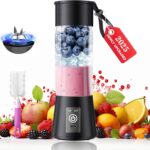 2025 Newly Upgraded Portable Smoothie Blender – Cordless Personal Blender Type-C Rechargeable, 13Oz Traveling Juice Cup BAP Free, 20,000Rpm Speed Powerful Blending, Freshly Squeezed in Sports/Office