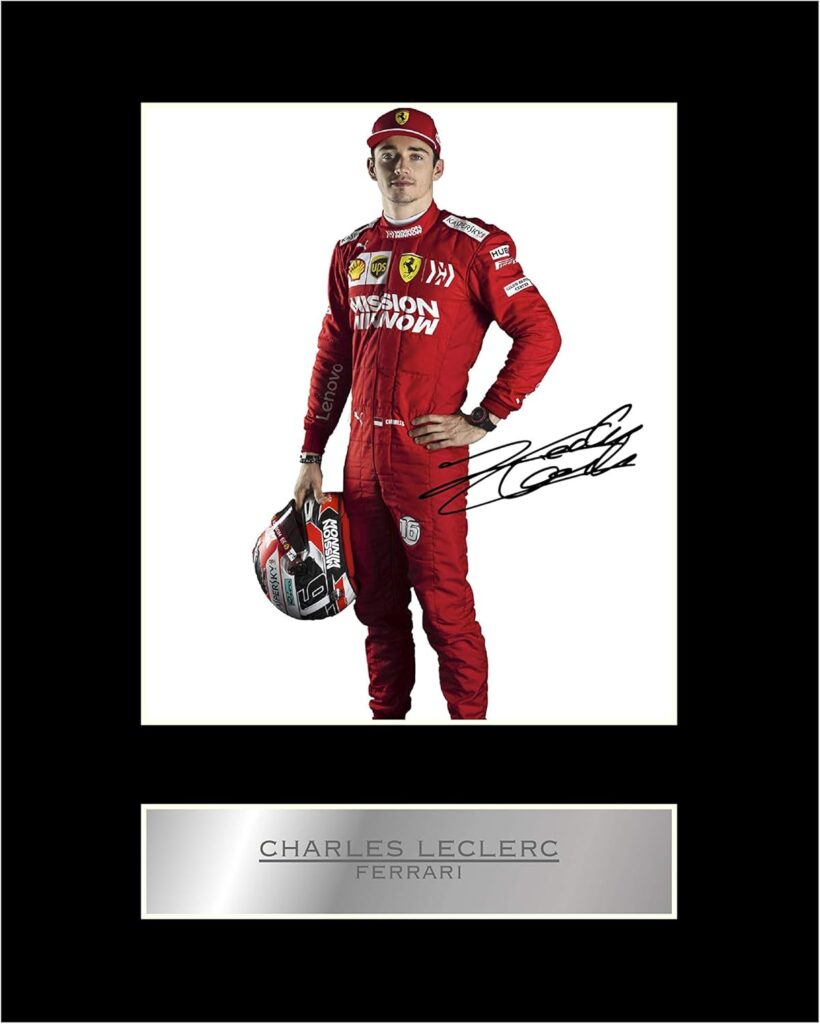 Charles Leclerc Signed Mounted Photo Display Formula One F1#6 Autographed Gift Picture Print