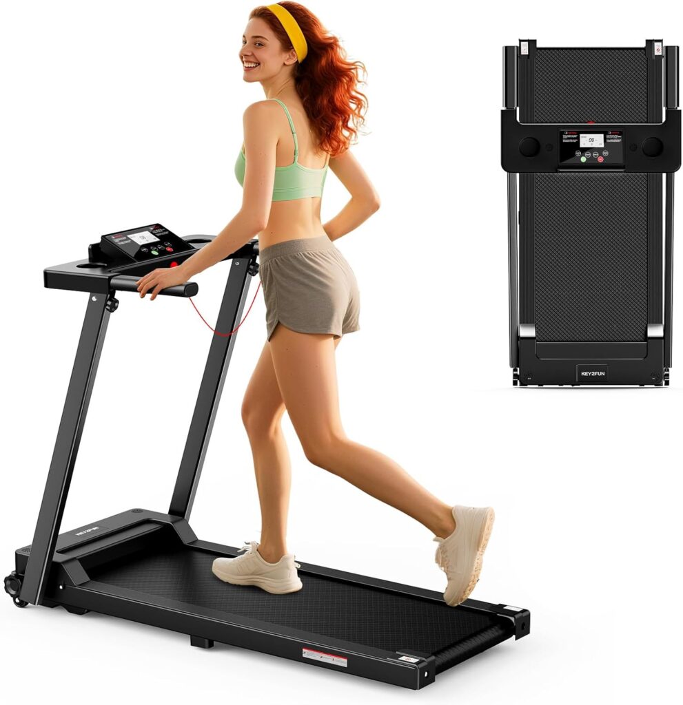 Portable Foldable Treadmills for Home, Walking Pad Treadmill, Lightweight Folding Treadmill with Handle, 3.0 HP Treadmills for Exercising, 300 LBS Capacity, with LED Display