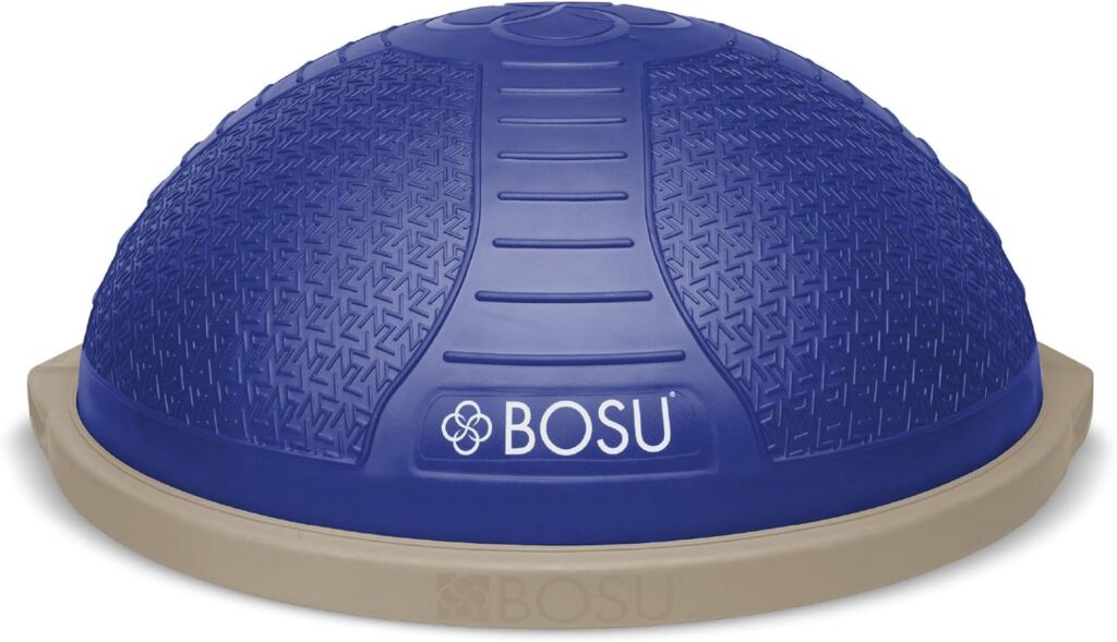 Bosu Half Ball Home Balance Exercise Trainer for Strength and Flexibility Workouts with Built to Last Burst Resistant Material and Hand Pump