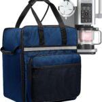 Ice Cream Machine Carrying Bag Sorbet Maker Travel Case Heat-Resistant Waterproof Oxford Cloth Storage Bag for Ninja NC701 Swirl by CREAMi Ice Cream and 16oz Soft Serve Maker (Blue)