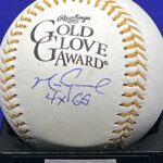 Mark Grace Chicago Cubs 4 X Glove Signed Glove Oml Baseball – Autographed MLB Gloves