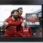 sufenvera Soccer Fans Photo Gifts – Print Signed Mohamed Salah & Roberto Firmino Framed Poster,the Champions League Title 2019 Film Display,Gifts for Birthday Christms 8×6 Inches