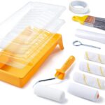 VOOMEY Paint Roller 4 inch with Small Foam Roller Paint,13-Piece Mini Paint Roller Kit, 4″ Microfiber Paint Rollers, Roller Paint Brush, Paint Tray with Liners, Perfect for DIY & House Painting