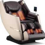 iBooMas Massage Chair, 2025 SL-Track Zero Gravity Shiatu Massage Chairs Full Body Recliner, APP, Touch Screen, Foot Rollers, Airbags, Bluetooth, Body Scan, Thai Stretch(Brown)