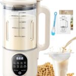 44oz Nut Milk Maker Machine, 8 in 1 Automatic Soy Milk Maker, Homemade Soy, Almond, Oat, Coconut, Plant Based and Non Dairy Beverages, Delay Start/Self-Cleaning with Electronic Cookbook