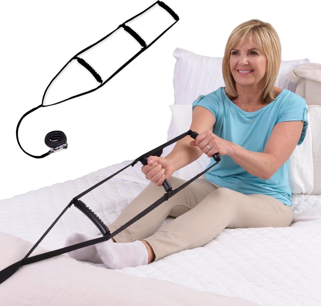 Stander BedCaddie, Pull-Up Assist Bed-Ladder with Non-Slip Handles for Adults, Seniors, and Elderly, Adjustable Length Bed-Lift, Sit Up Helper Bed-Assist, Mobility Aid for Handicapped and Injured