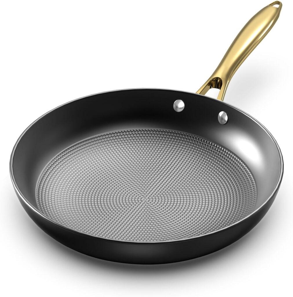 imarku Cast Iron Skillets, 12 Inch Cast Iron Pan, Professional Non Stick Frying Pans Long Lasting Nonstick Frying Pan Nonstick Pans Stay Cool Handle Easy Clean, Unique Christmas Gifts for Women/Men