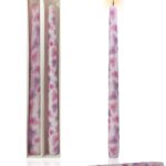 Butterfly Taper Candles Candlesticks 10 Inch Handmade 2pcs Purple Dripless Long Candles Unscented Tapered Candle for Wedding Home Decoration Holiday