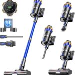 Cordless Vacuum Cleaner, Upgraded 600W 50KPA 70Mins Cordless Stick Vacuum Cleaner with Self-Standing and Touch Screen, Anti-tangle Wireless Vacumm, Vacuum Cleaners for Home/Pet Hair/Carpets/Floors