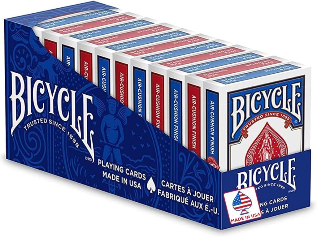 Bicycle Standard Rider Back Playing Cards, Poker Size, 12 Pack, Classic Decks of Cards for Poker, Blackjack, Casino Games & Family Game Night