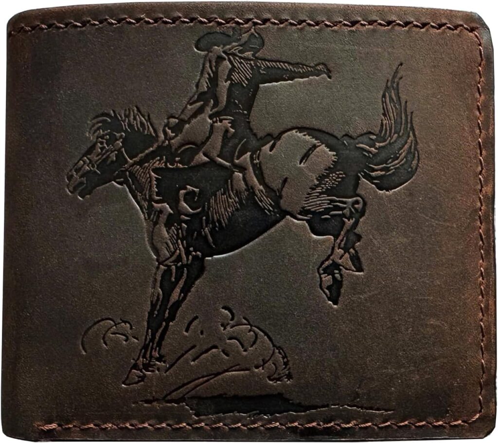 Mayan Corner – Authentical leather handcrafted wallet, distressed bifold wallet, classic gift for dad – Cowboy