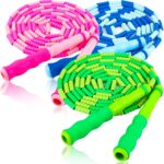Jump Rope for Kids, 9 Ft Adjustable Jump Ropes for 4 5 6 7 8 10 12, Segmented Soft Beaded Jumping Rope Age 8-12, Tangle Free Skipping Rope for Women Man Fitness Weight Loss